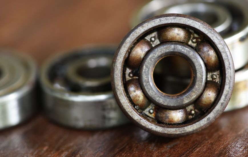 An old, rusty bearing from a machine